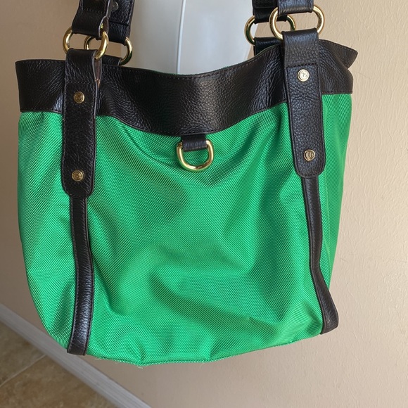 JPK Grass Green Barbara Shopper Tote ballistic nylon handbag - Picture 6 of 13